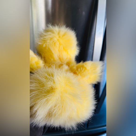 Yellow Fluffy Duck Plush Toy - Picture 4 of 4